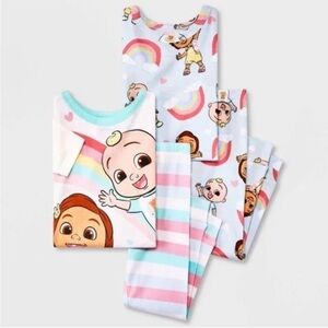 Cocomelon Girls 4-Pc Pajamas Set Size 2T NWT